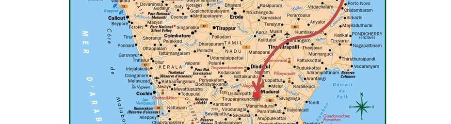 Transfert en train de Pondichery à Madurai