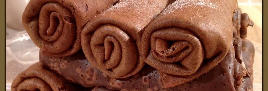 Cigares de crêpes au chocolat