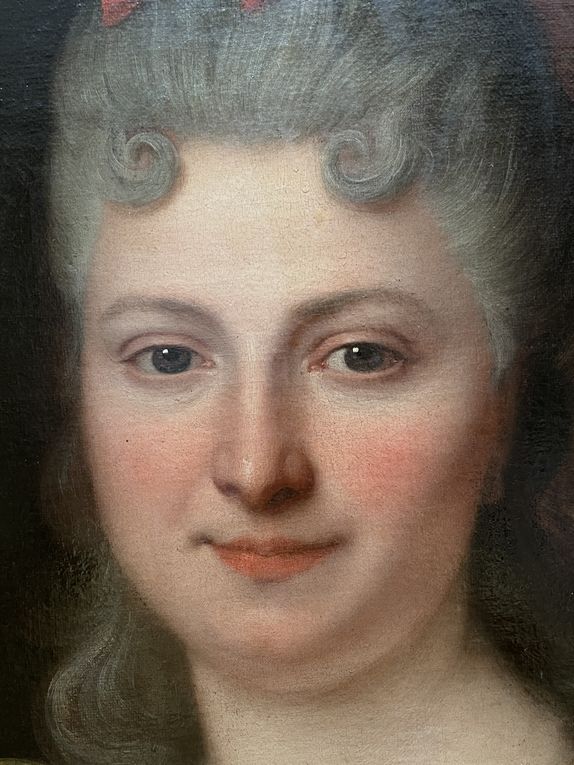 Jean Ranc, portrait de femme aux oeillets, v. 1703. Commerce d'art (détails) © d.r.