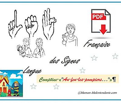 LSF - Comptine "Au feu les pompiers" - PDF imprimable
