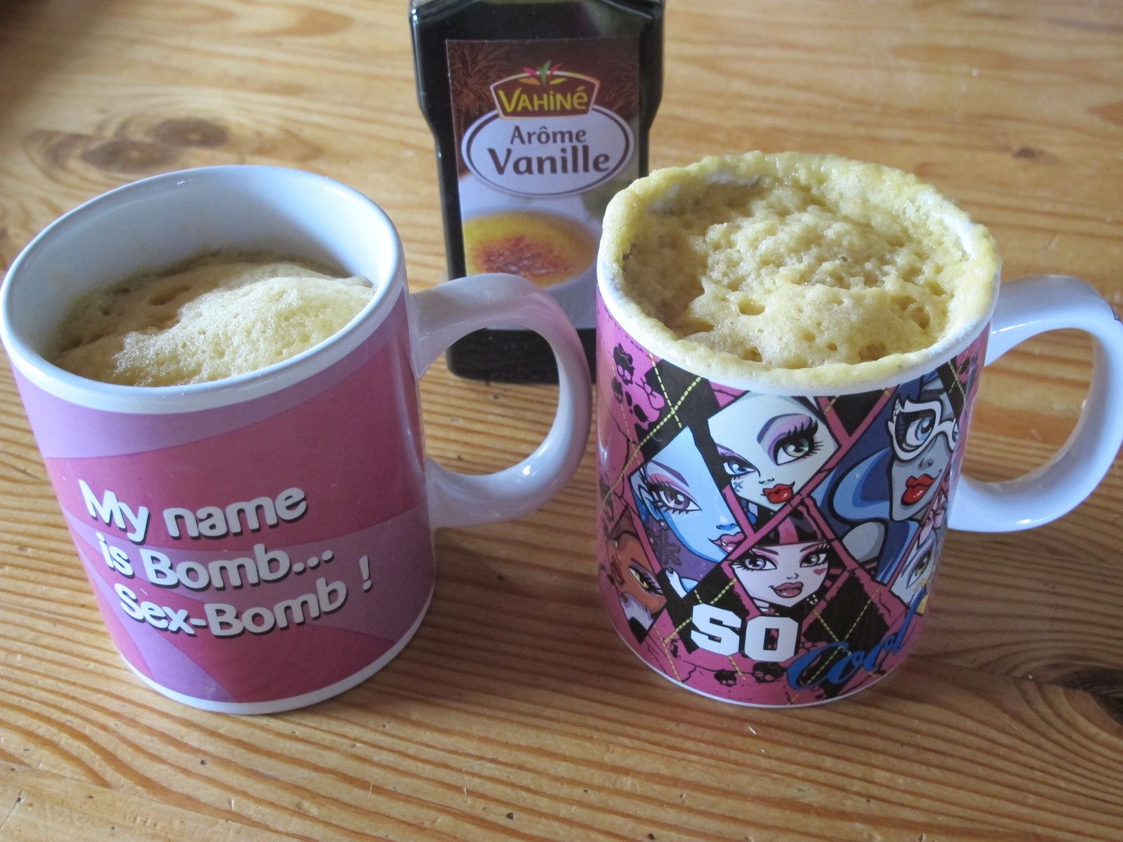 Mug cake à la vanille