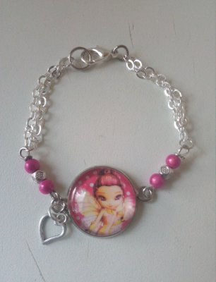 Bracelet "fée rose"