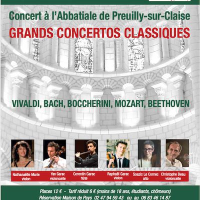 Concert du 15 août 2023 : les grands concertos classiques