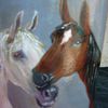 PEINTURE ANIMALIERE A L'HUILE - Chevaux - Loisirs - Culture