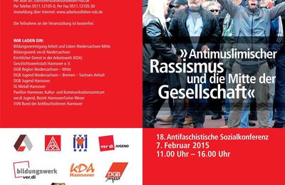 Hannover 7.2.15 - Antifaschistische Sozialkonferenz: Antimuslimischer Rassismus