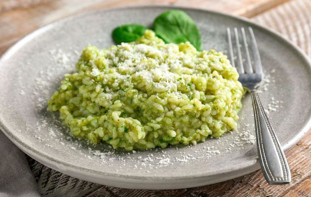 Risotto végétarien aux épinards