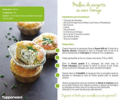 Moelleux courgette au coeur de fromage