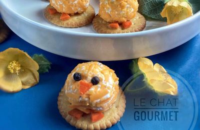 Poussins apéritifs de Pâques au fromage