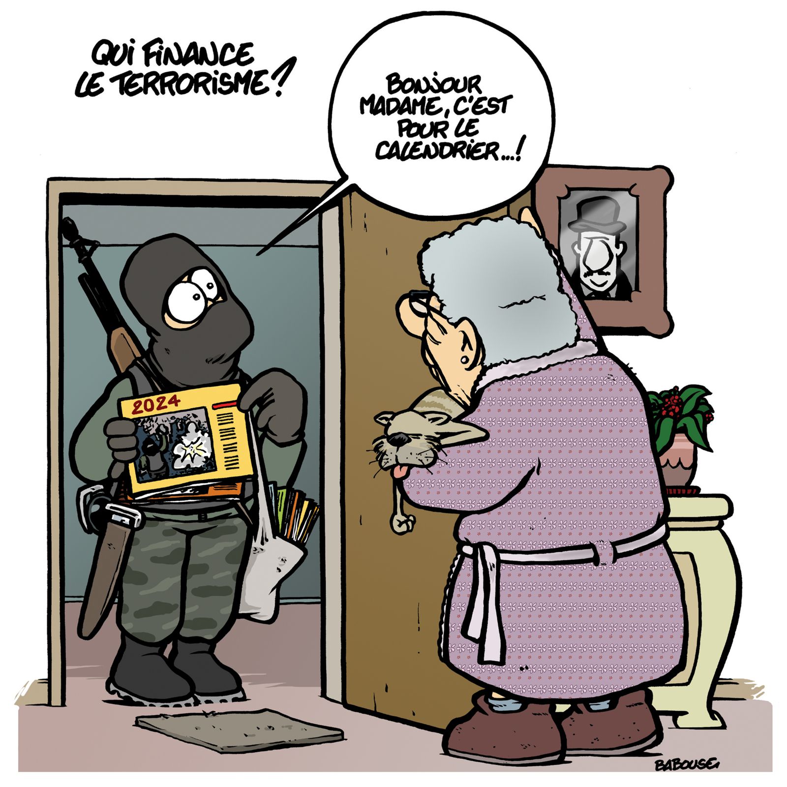 terrorisme, daesh, kouachi, al qaeda, charlie-hebdo, 7 janvier 2015, dessin, caricature, babouse, humour