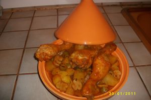 TAJINE DE POULET AUX POMMES DE TERRE