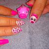 Nail art girly: Kiwi mon petit cochon :-) Tutoriel pas à pas, nail art kawaii, #nailart, #kawaii, nail art pas à pas