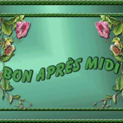 Bon après-midi - Fleurs - Gif scintillant - Gratuit