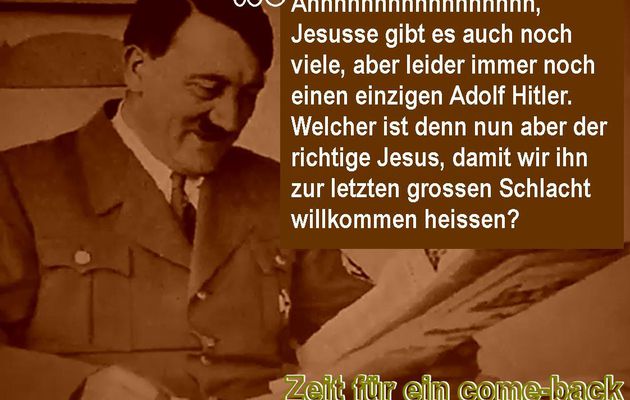 Sonderbare Gedanken – Hitler – Jesus – Heiliger Geist.