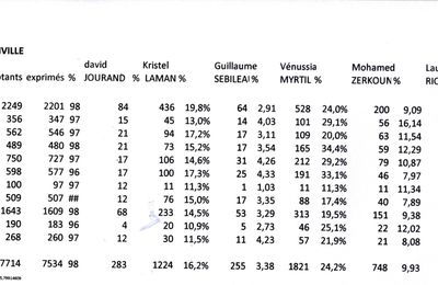 Canton d'Aubergenville: Les résultats du 1er tour