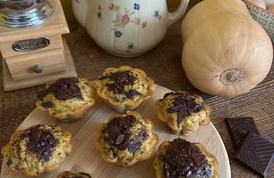 Muffins butternut chocolat sans lactose sans matières grasses et Ig Bas
