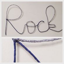 Rock, bleu acier et paillettes argentées, By L'atelier ML