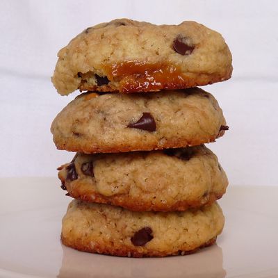 Cookies chocolat et caramel au beurre salé, pour remonter la pente...