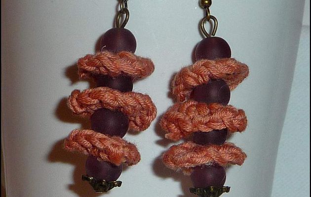 Boucles d'oreilles coton