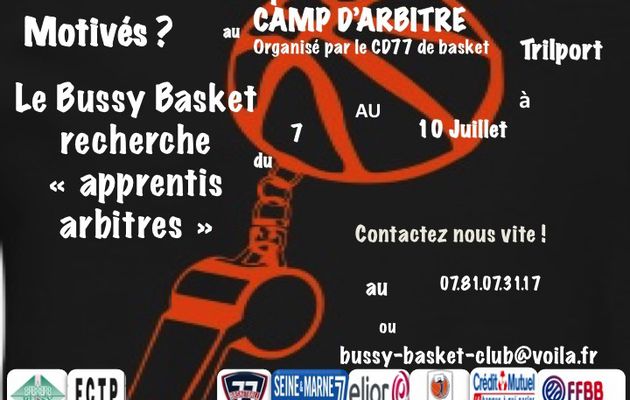 RECHERCHE STAGIAIRES POUR CAMP D'ARBITRE