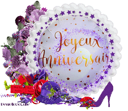 Gif Scintillant Joyeux Anniversaire Pour Femme Les Gifs Animes De Dentelledelune