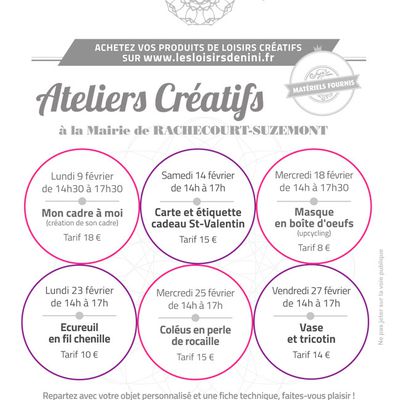 Atelier du mois de février 2015