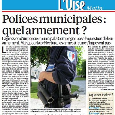 Police Municipale armement LE PARISIEN du 24 juin 2013