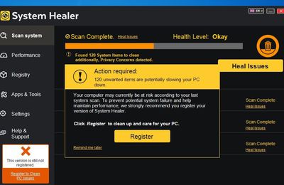 Remove  System Healer :  System Healer Removal Tips For Windows PC