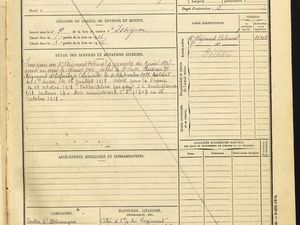 Fiche SGA Mémoire des Hommes et Fiche matricule de Bergerac