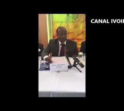 Dejeuner de presse de l'EDS: la déclaration du président Georges-Armand Ouegnin