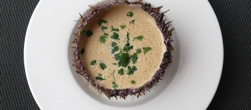 Crème d'oursin au cerfeuil