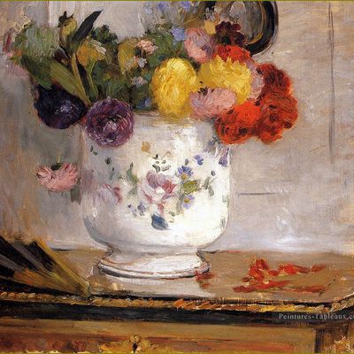 Les fleurs par les grands peintres  Berthe Morisot - dahlias