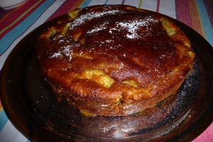 Gâteau à la rhubarbe et aux figues à la farine complète