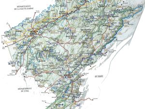 La Franche- comté / la carte du Doubs