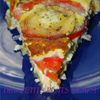 QUICHE OLIVE BLANC DE DINDE TOMATES FROMAGE DE CHEVRE