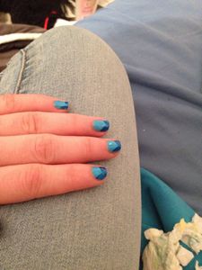 Nail art bleu 