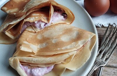 Crêpes ricotta et fruits rouges - Chandeleur