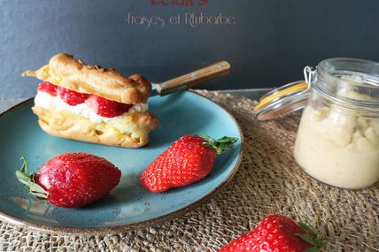 Eclairs Fraises Rhubarbe