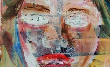 gelli plate portraits
