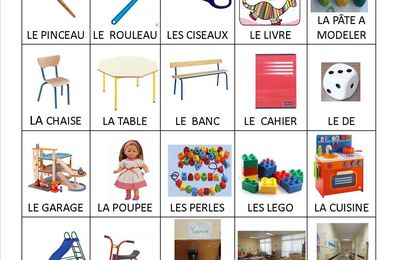 Lutin de vocabulaire : le matériel de l'école