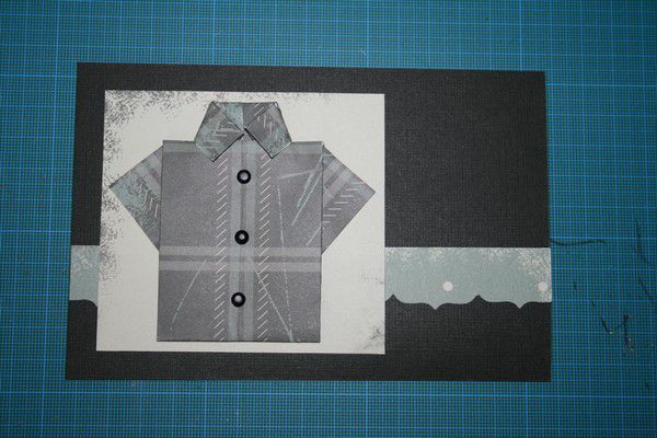 Carte chemise en origami - FT pour Fanfreluches Designs