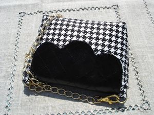 Sac pochette pied de poule