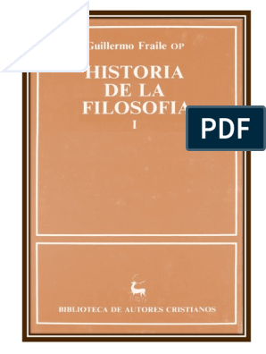Historia De La Filosofia Guillermo Fraile Tomo 1 Pdf