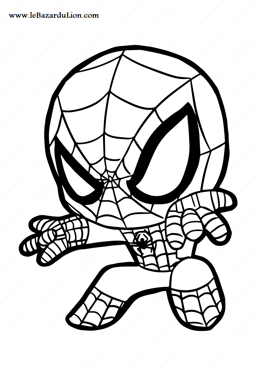 Coloriage Spider Man Miles Morales 50 coloriages de Marvel : Spider-man #6 [Coloriage][Activité] - Le Bazar du  Lion