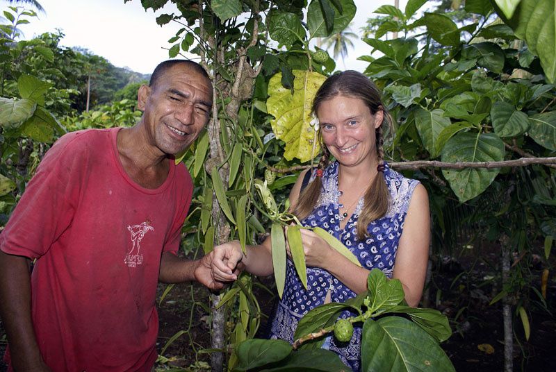 Partie de notre voyage de noces sur l'île de Huahine, logés chez Almida...