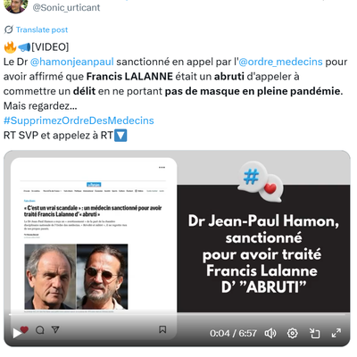 Les complotistes et l'Ordre des Médecins