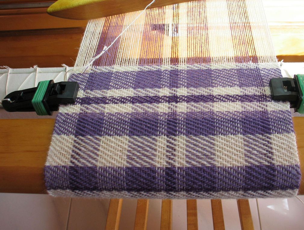 Inspiration tartan pour une écharpe avec 12 fils/pouce (environ 5 fils/cm)