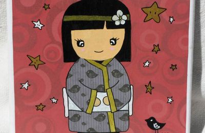 Tableau pour enfant "Kokeshi Kazuho"