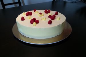 Entremet glacé framboise citron coco