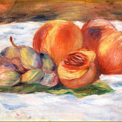 Fruits d'été par les peintres - Auguste Renoir (1841-1919) nature morte aux pêches