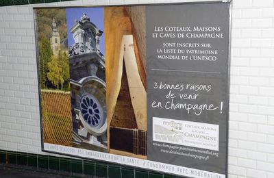 Notre magnifique Champagne s’affiche dans les couloirs du métro parisien !